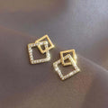 Gilded Double Square Studs