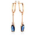 Midnight Oval Drop Earrings