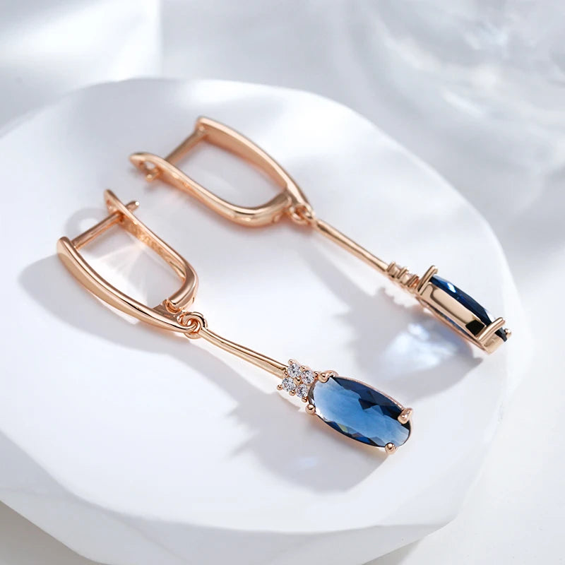 Midnight Oval Drop Earrings
