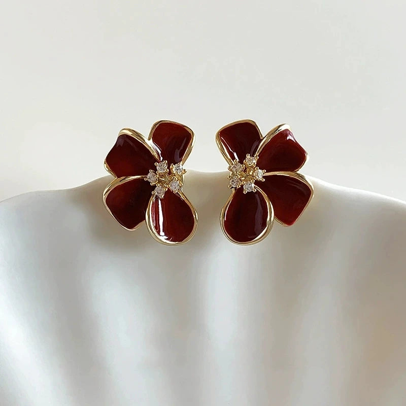 Crimson Petal Studs